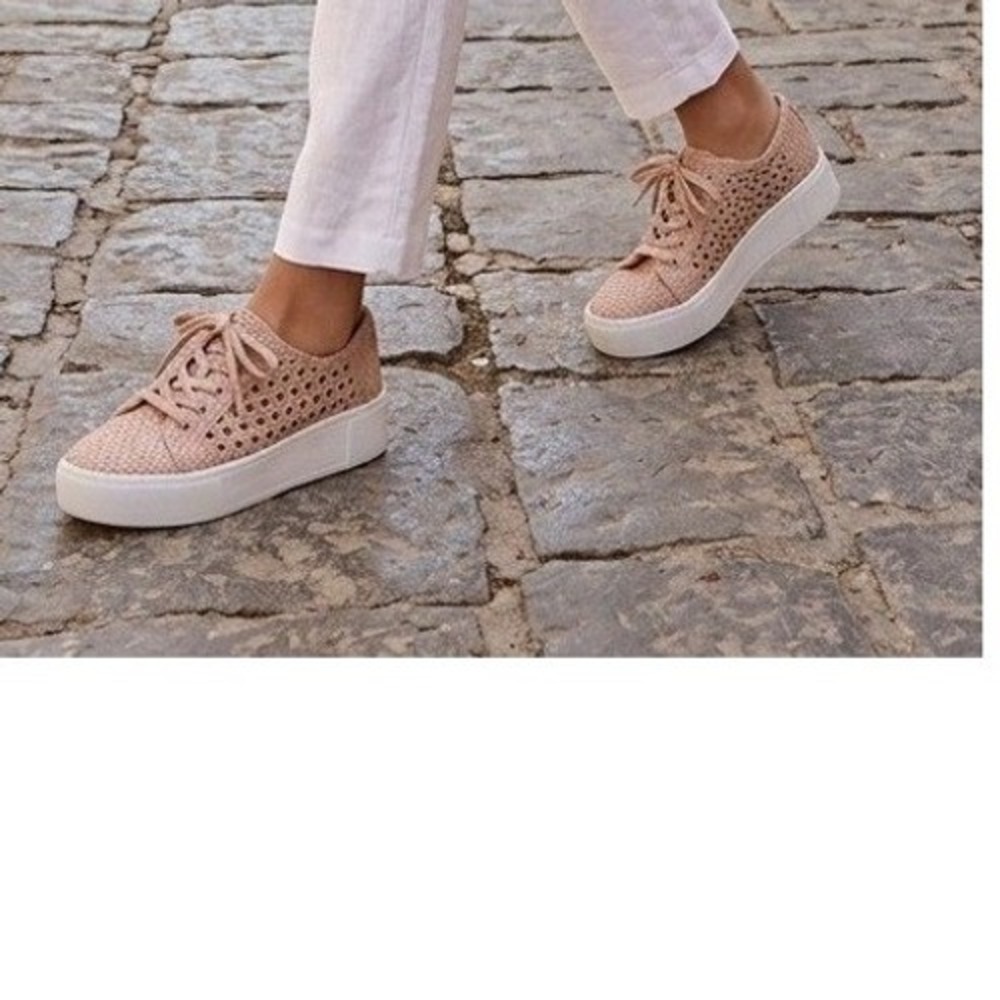 Marc Fisher Surly2 Woven Platform Sneakers Blush Pink Women 8.5M MFSURLY2